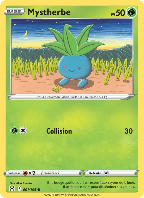 Carte Pokémon Mystherbe de l'extension Origine Perdue