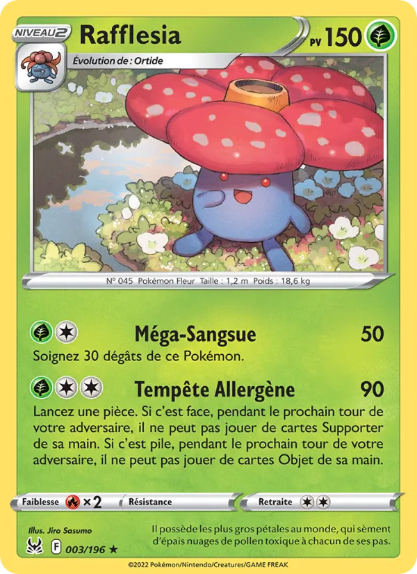 Carte Pokémon Rafflesia de l'extension Origine Perdue