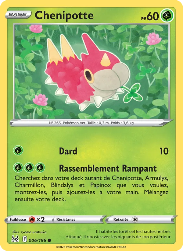 Carte Pokémon Chenipotte de l'extension Origine Perdue