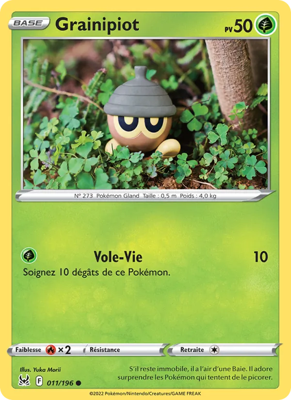 Carte Pokémon Grainipiot de l'extension Origine Perdue