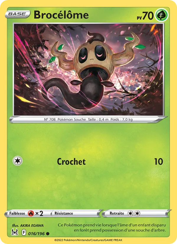 Carte Pokémon Brocélôme de l'extension Origine Perdue