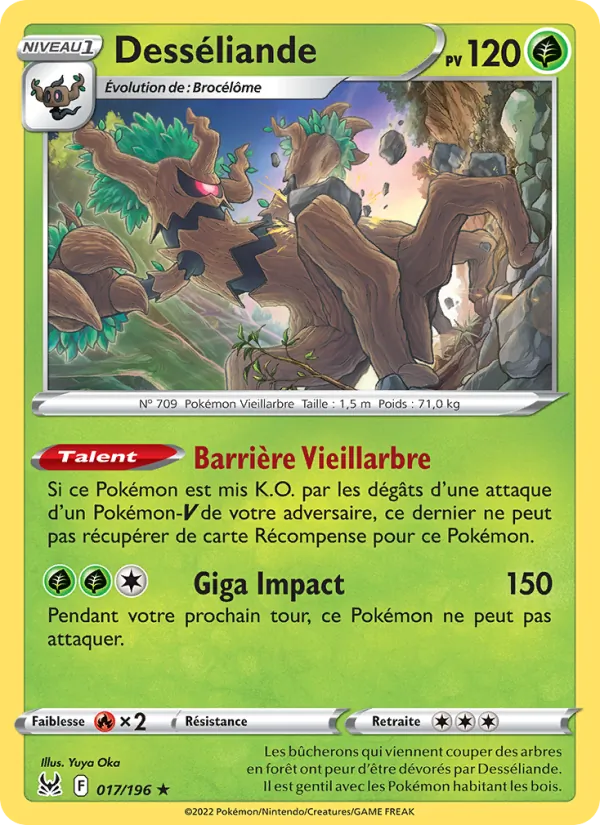 Carte Pokémon Desséliande de l'extension Origine Perdue