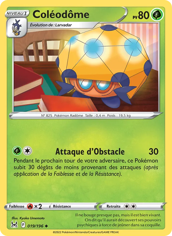 Carte Pokémon Coléodôme de l'extension Origine Perdue