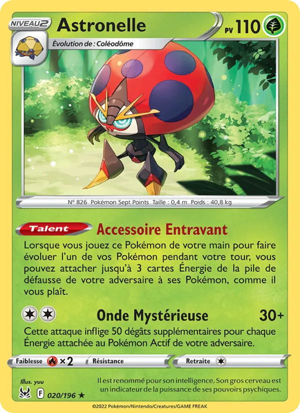 Carte Pokémon Astronelle de l'extension Origine Perdue