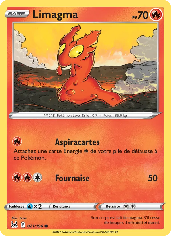 Carte Pokémon Limagma de l'extension Origine Perdue
