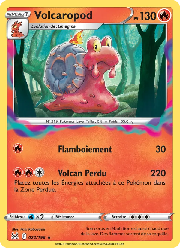 Carte Pokémon Volcaropod de l'extension Origine Perdue