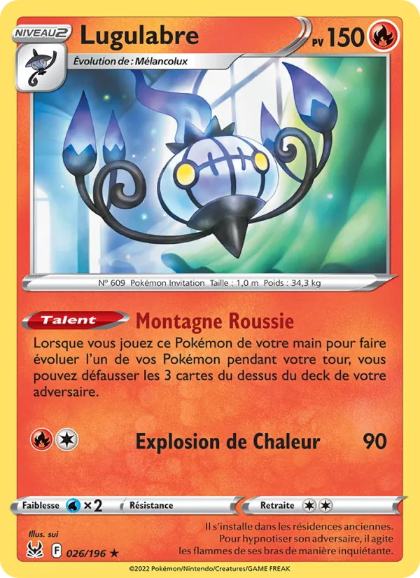 Carte Pokémon Lugulabre de l'extension Origine Perdue