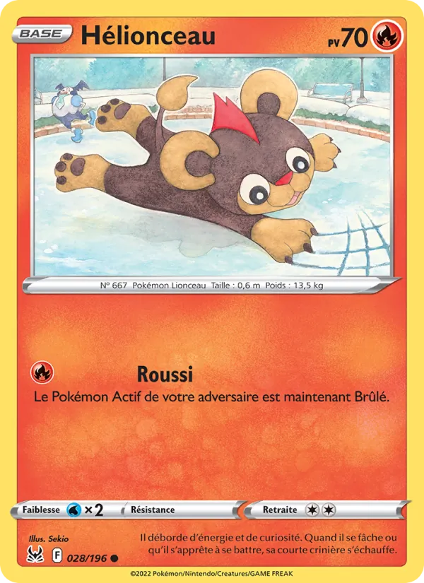 Carte Pokémon Hélionceau de l'extension Origine Perdue
