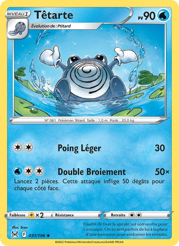 Carte Pokémon Têtarte de l'extension Origine Perdue
