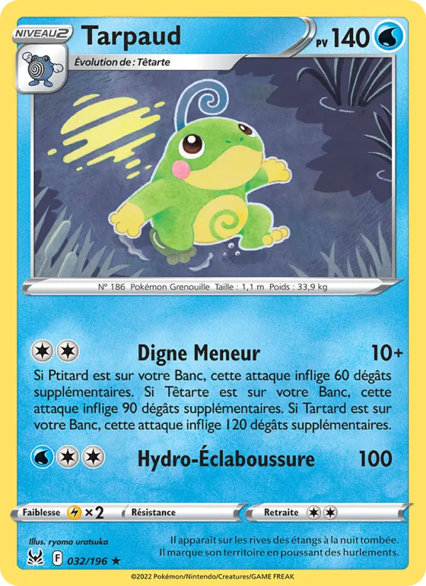 Carte Pokémon Tarpaud de l'extension Origine Perdue