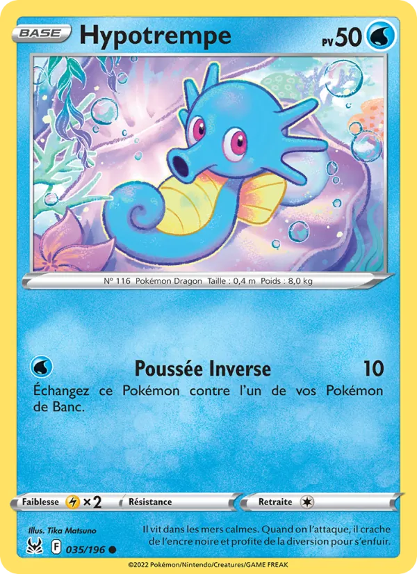 Carte Pokémon Hypotrempe de l'extension Origine Perdue