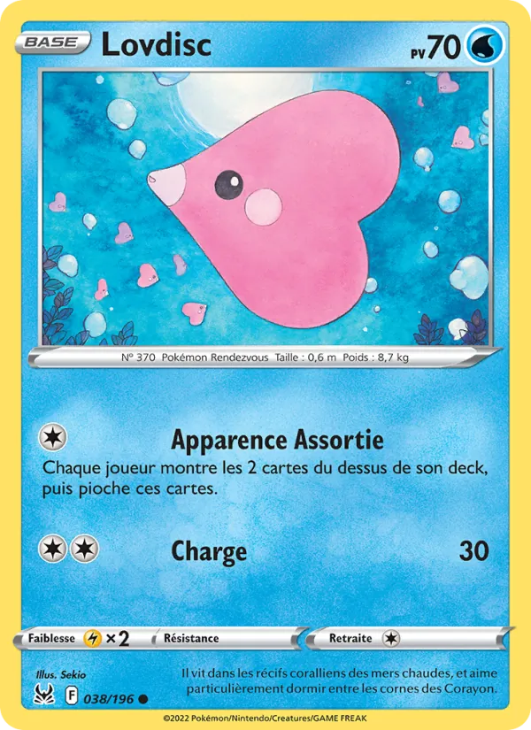 Carte Pokémon Lovdisc de l'extension Origine Perdue