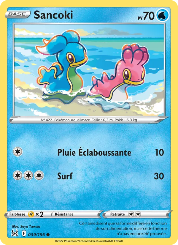Carte Pokémon Sancoki de l'extension Origine Perdue