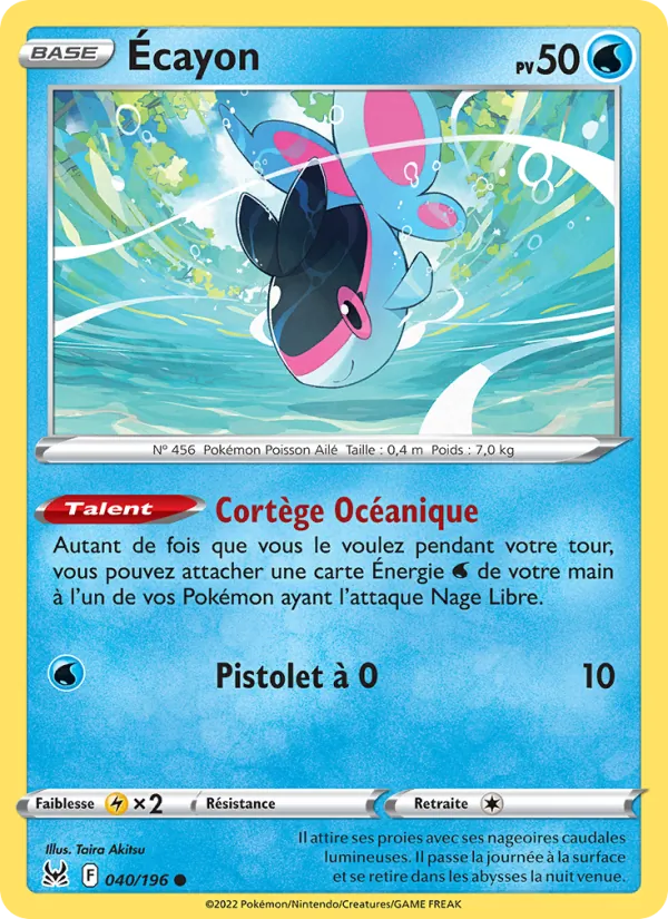 Carte Pokémon Écayon de l'extension Origine Perdue