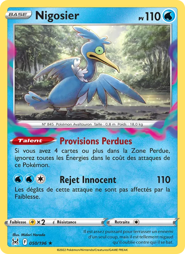 Carte Pokémon Nigosier de l'extension Origine Perdue