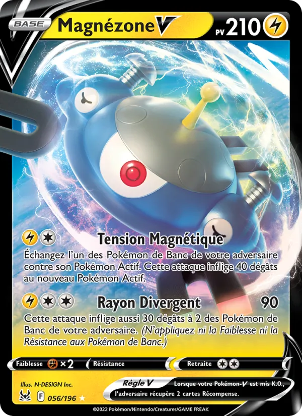 Carte Pokémon Magnézone V de l'extension Origine Perdue