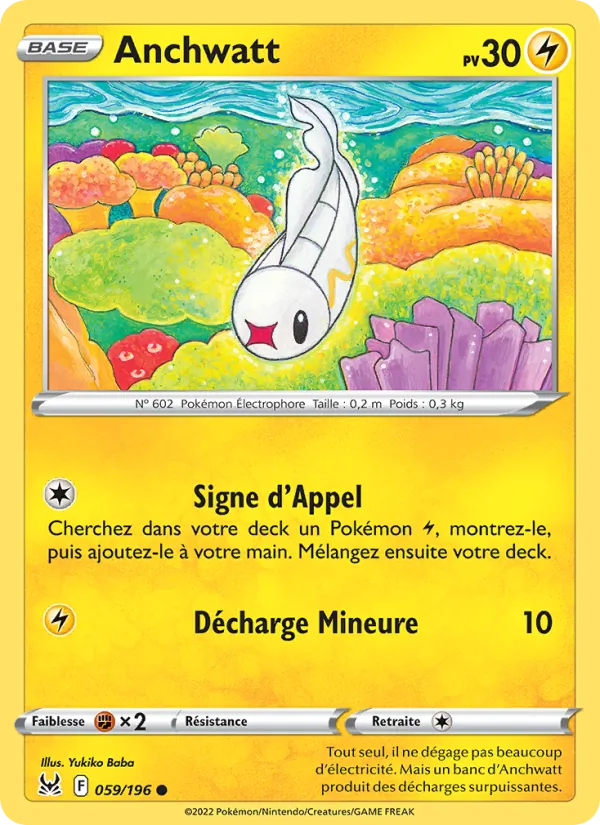 Carte Pokémon Anchwatt de l'extension Origine Perdue