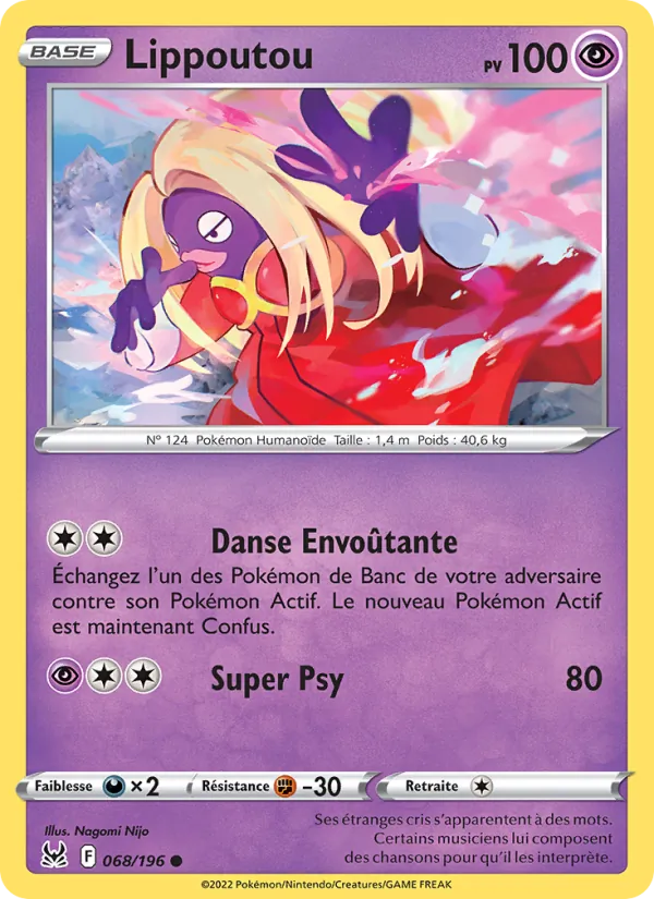 Carte Pokémon Lippoutou de l'extension Origine Perdue