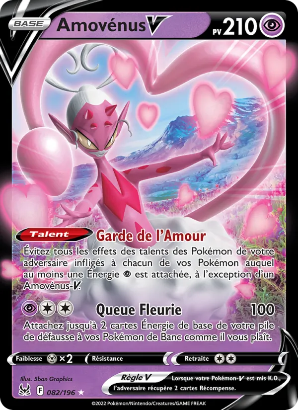 Carte Pokémon Amovénus V de l'extension Origine Perdue
