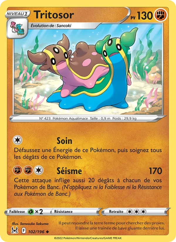 Carte Pokémon Tritosor de l'extension Origine Perdue