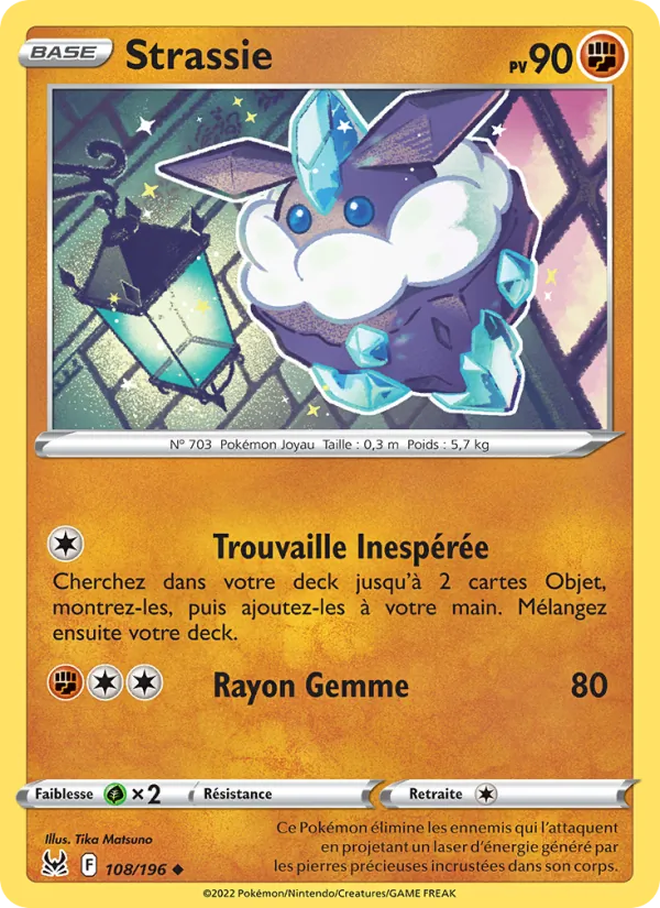 Carte Pokémon Strassie de l'extension Origine Perdue