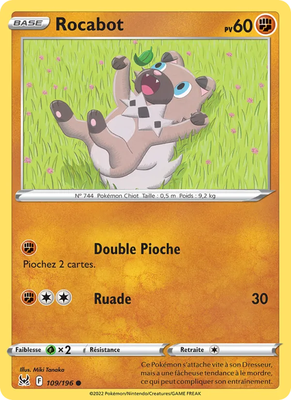 Carte Pokémon Rocabot de l'extension Origine Perdue