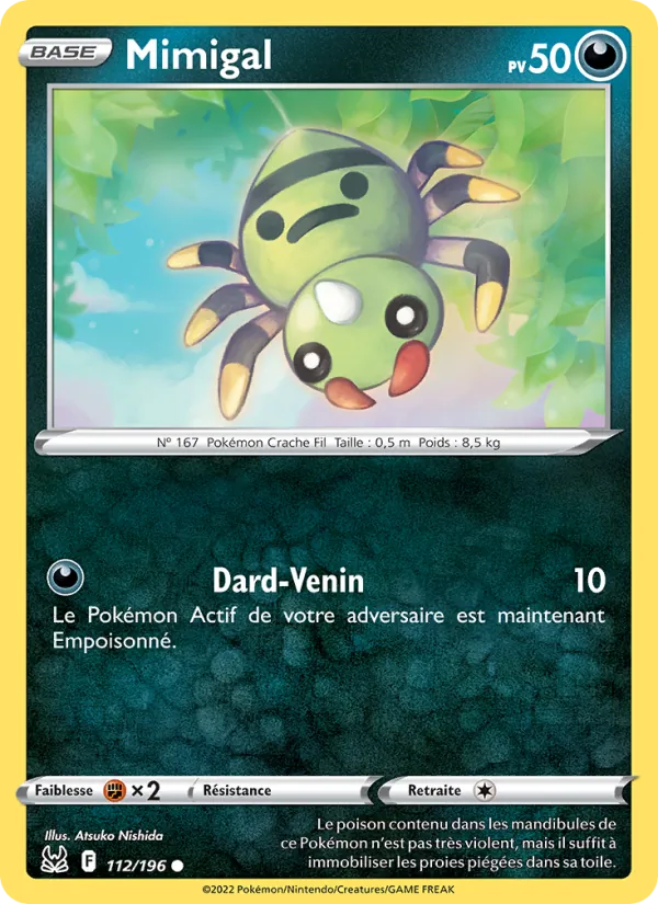 Carte Pokémon Mimigal de l'extension Origine Perdue