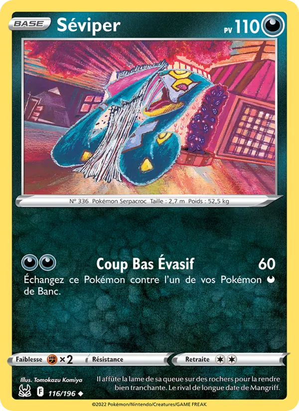 Carte Pokémon Séviper de l'extension Origine Perdue