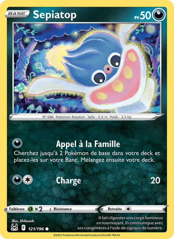 Carte Pokémon Sepiatop de l'extension Origine Perdue