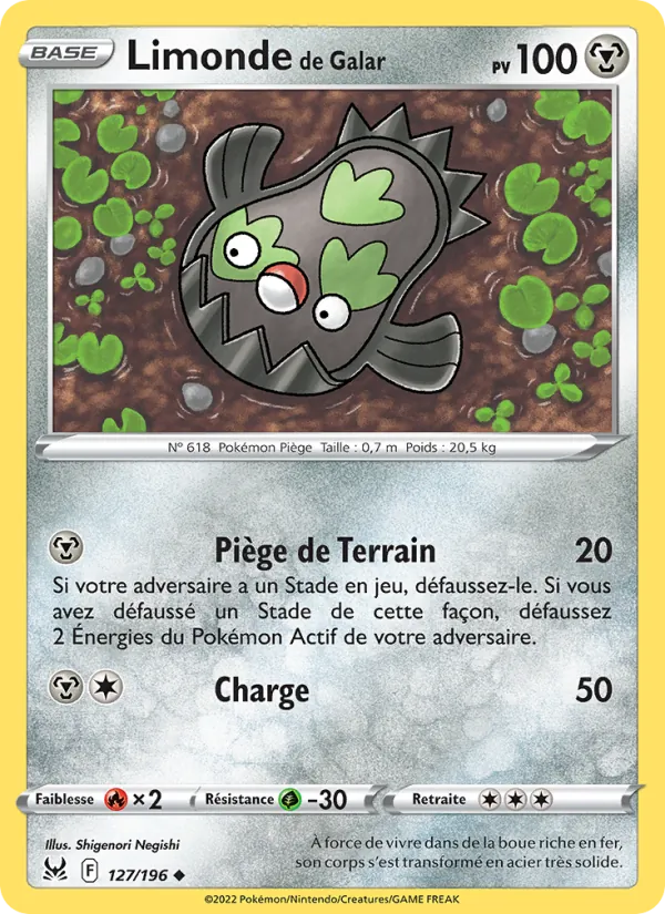Carte Pokémon Limonde de Galar de l'extension Origine Perdue