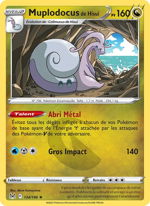 Carte Pokémon Muplodocus de Hisui de l'extension Origine Perdue