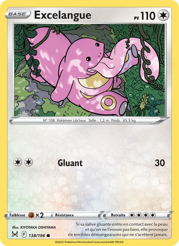Carte Pokémon Excelangue de l'extension Origine Perdue