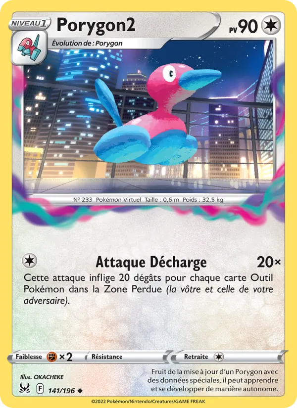 Carte Pokémon Porygon2 de l'extension Origine Perdue