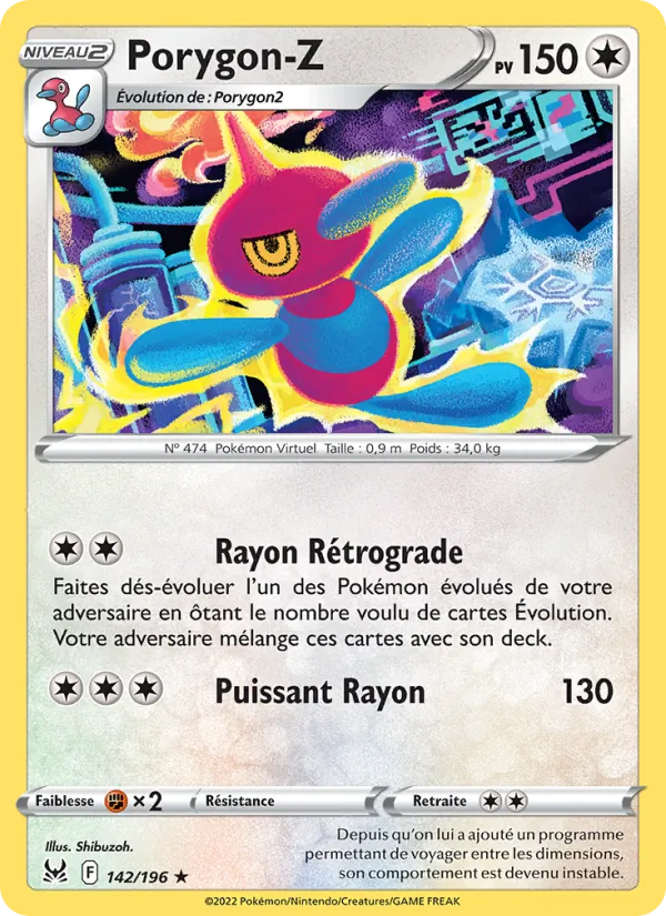 Carte Pokémon Porygon-Z de l'extension Origine Perdue