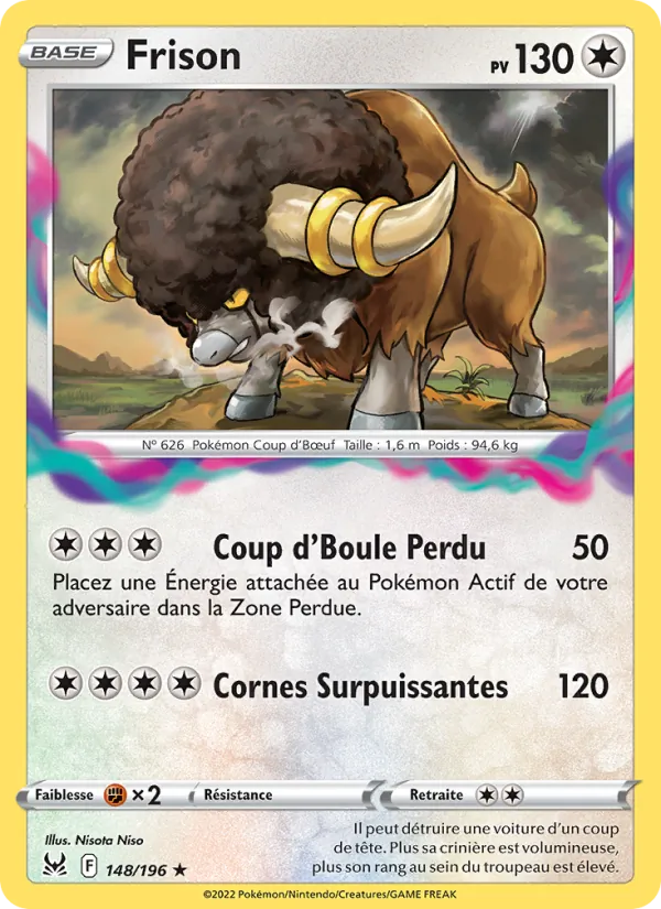 Carte Pokémon Frison de l'extension Origine Perdue