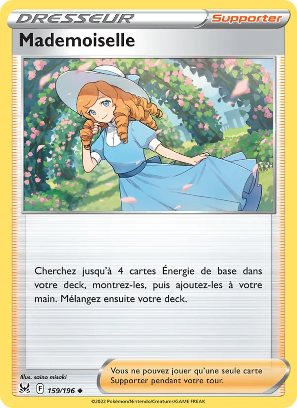 Carte Pokémon Mademoiselle de l'extension Origine Perdue