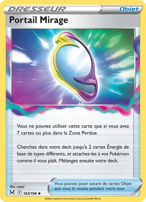 Carte Pokémon Portail Mirage de l'extension Origine Perdue