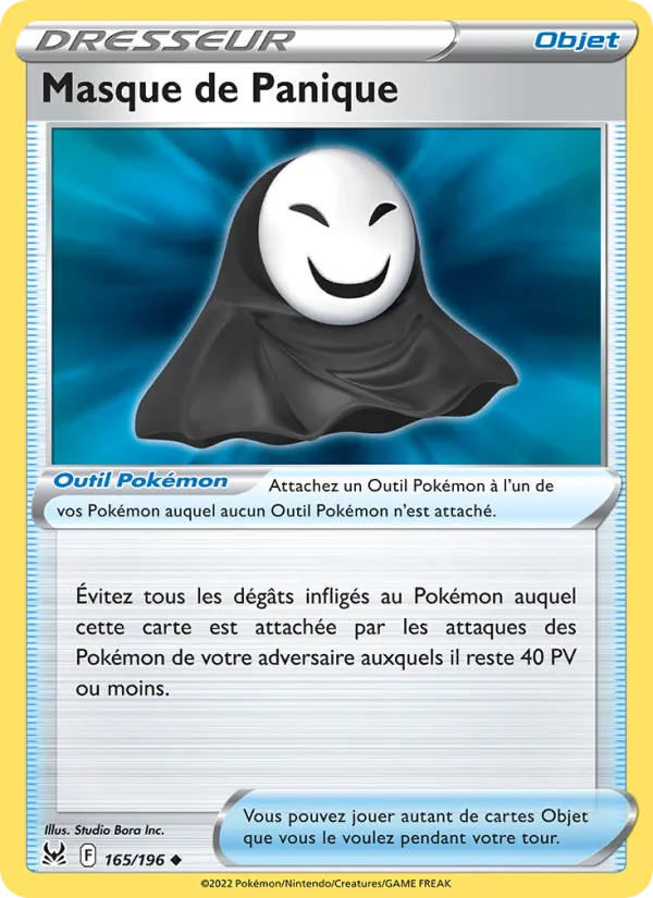 Carte Pokémon Masque de Panique de l'extension Origine Perdue