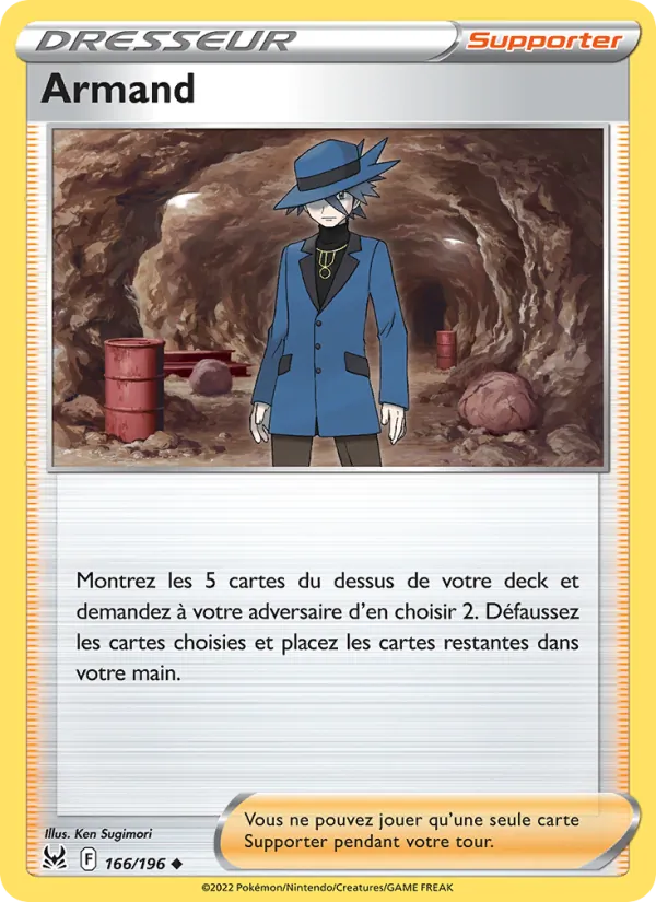 Carte Pokémon Armand de l'extension Origine Perdue