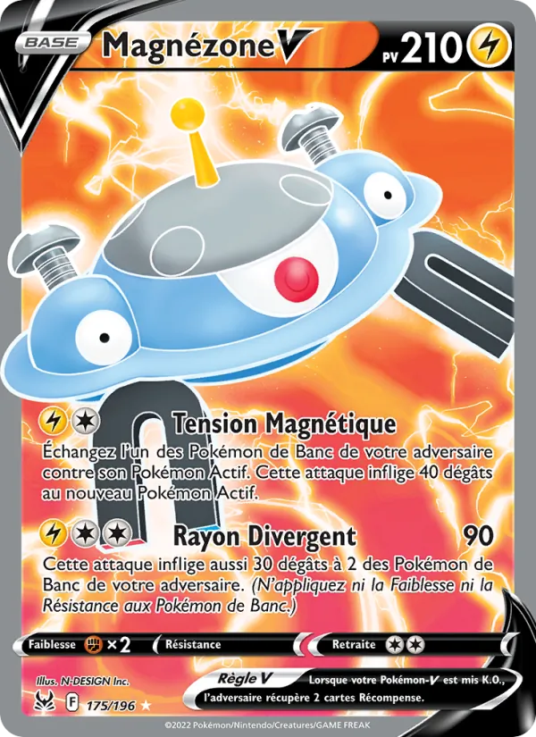 Carte Pokémon Magnézone V de l'extension Origine Perdue