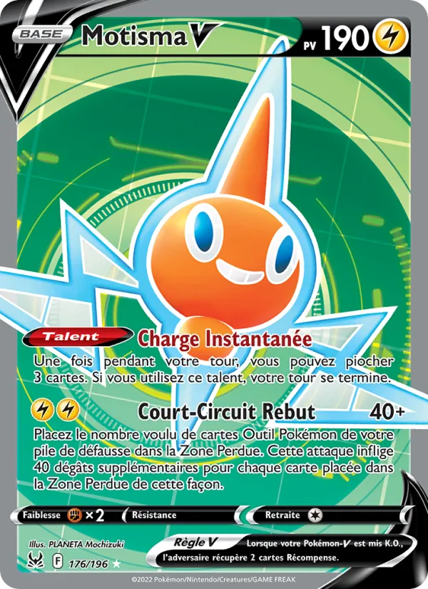 Carte Pokémon Motisma V de l'extension Origine Perdue