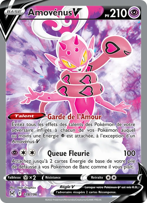 Carte Pokémon Amovénus V de l'extension Origine Perdue