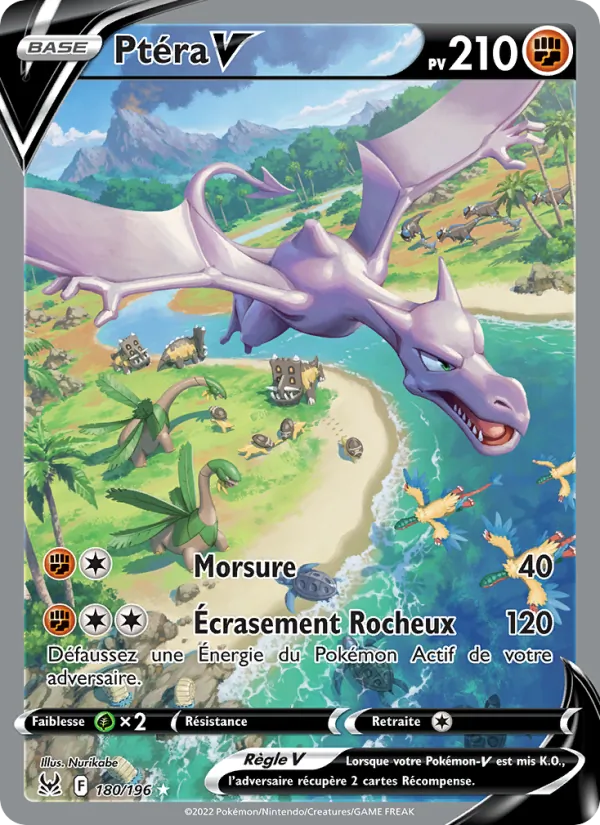 Carte Pokémon Ptéra V de l'extension Origine Perdue