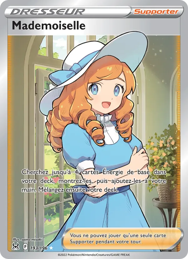 Carte Pokémon Mademoiselle de l'extension Origine Perdue