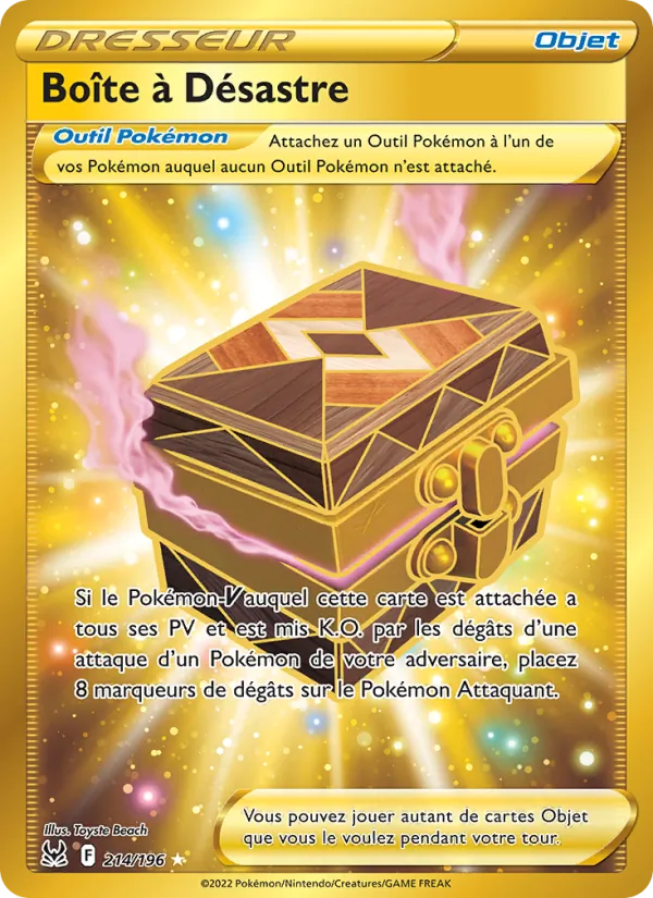 Carte Pokémon Boîte à Désastre de l'extension Origine Perdue