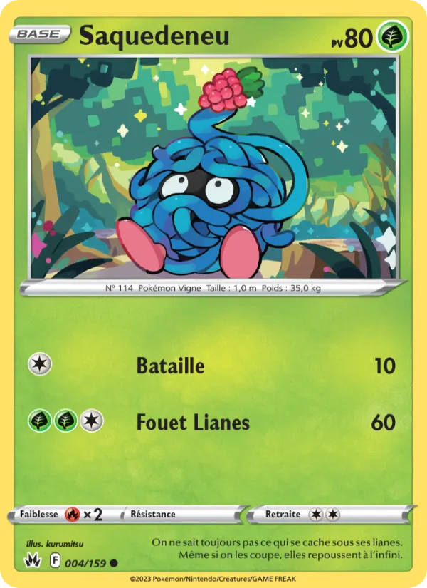 Carte Pokémon Saquedeneu de l'extension Zénith Suprême