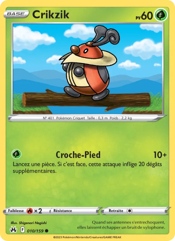 Carte Pokémon Crikzik de l'extension Zénith Suprême