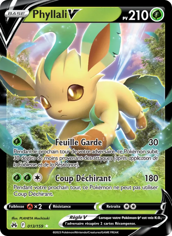 Carte Pokémon Phyllali V de l'extension Zénith Suprême