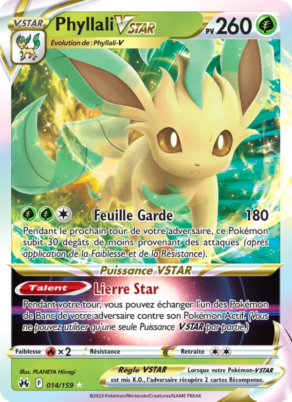 Carte Pokémon Phyllali VSTAR de l'extension Zénith Suprême