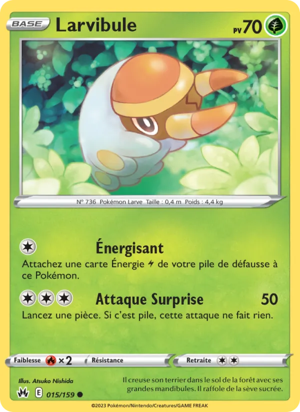 Carte Pokémon Larvibule de l'extension Zénith Suprême